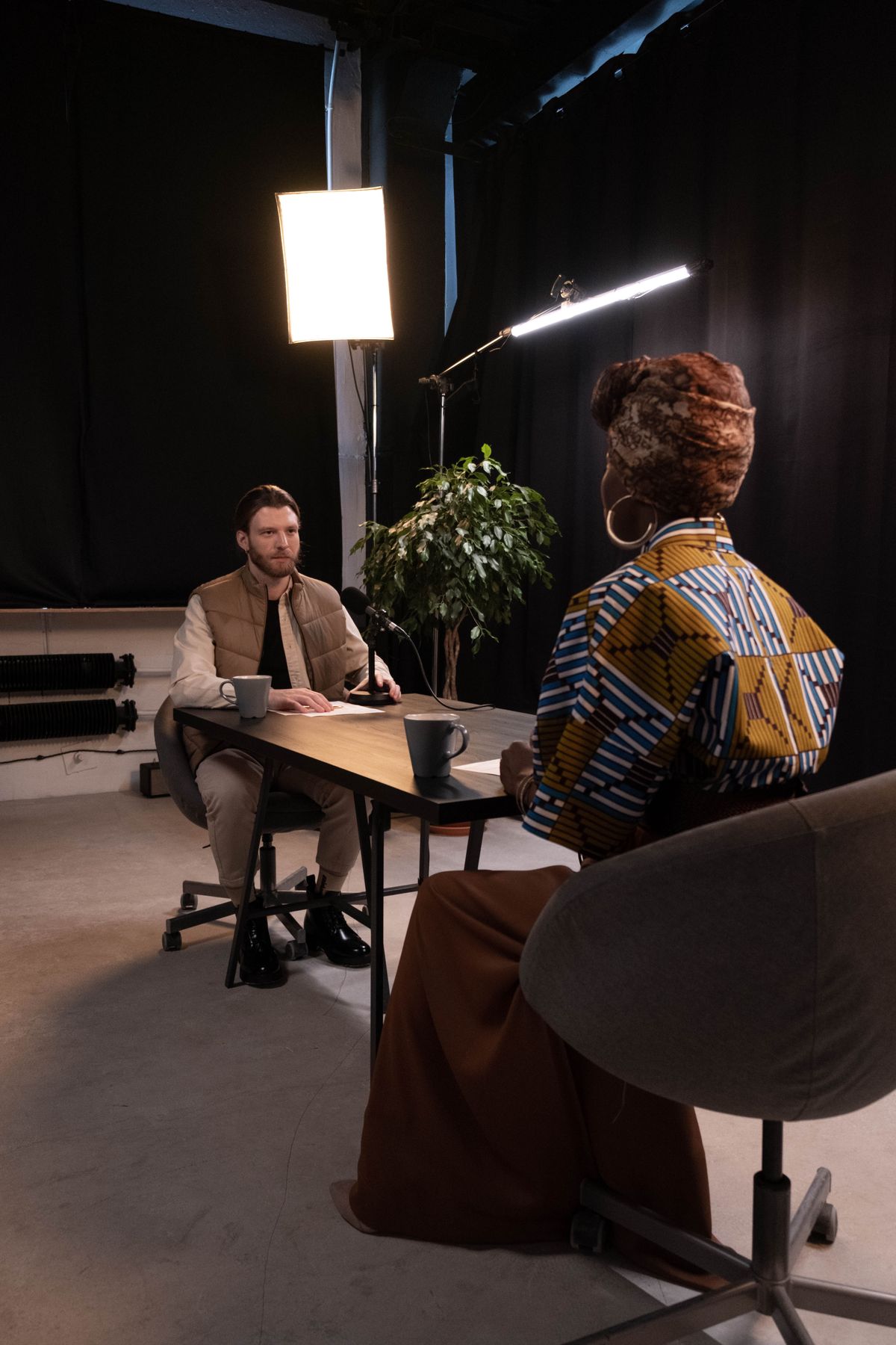 Recording an episode of Creating Connections